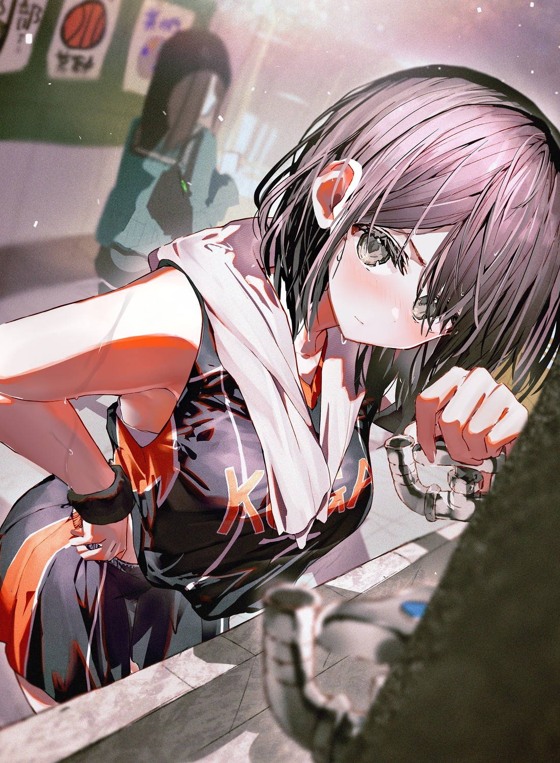enj!, gym_uniform, seifuku, sweater, towel