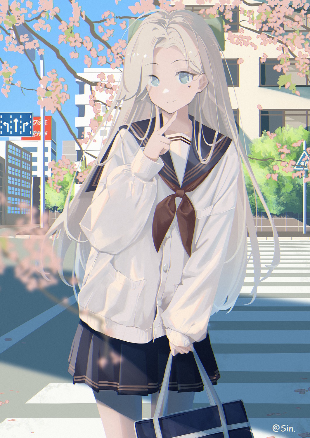 pantyhose, seifuku, sin., sweater