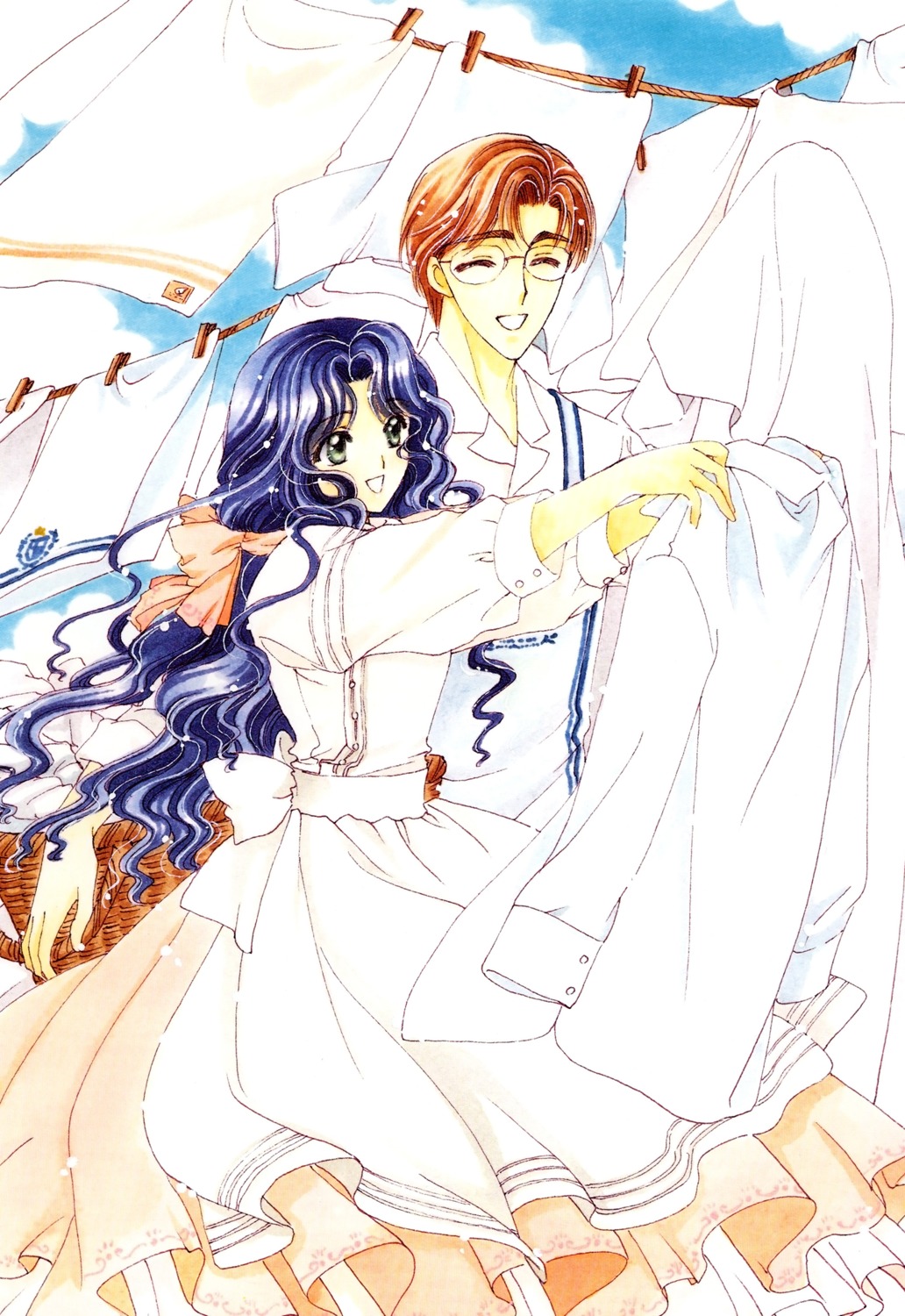 card_captor_sakura, clamp, kinomoto_fujitaka, kinomoto_nadeshiko