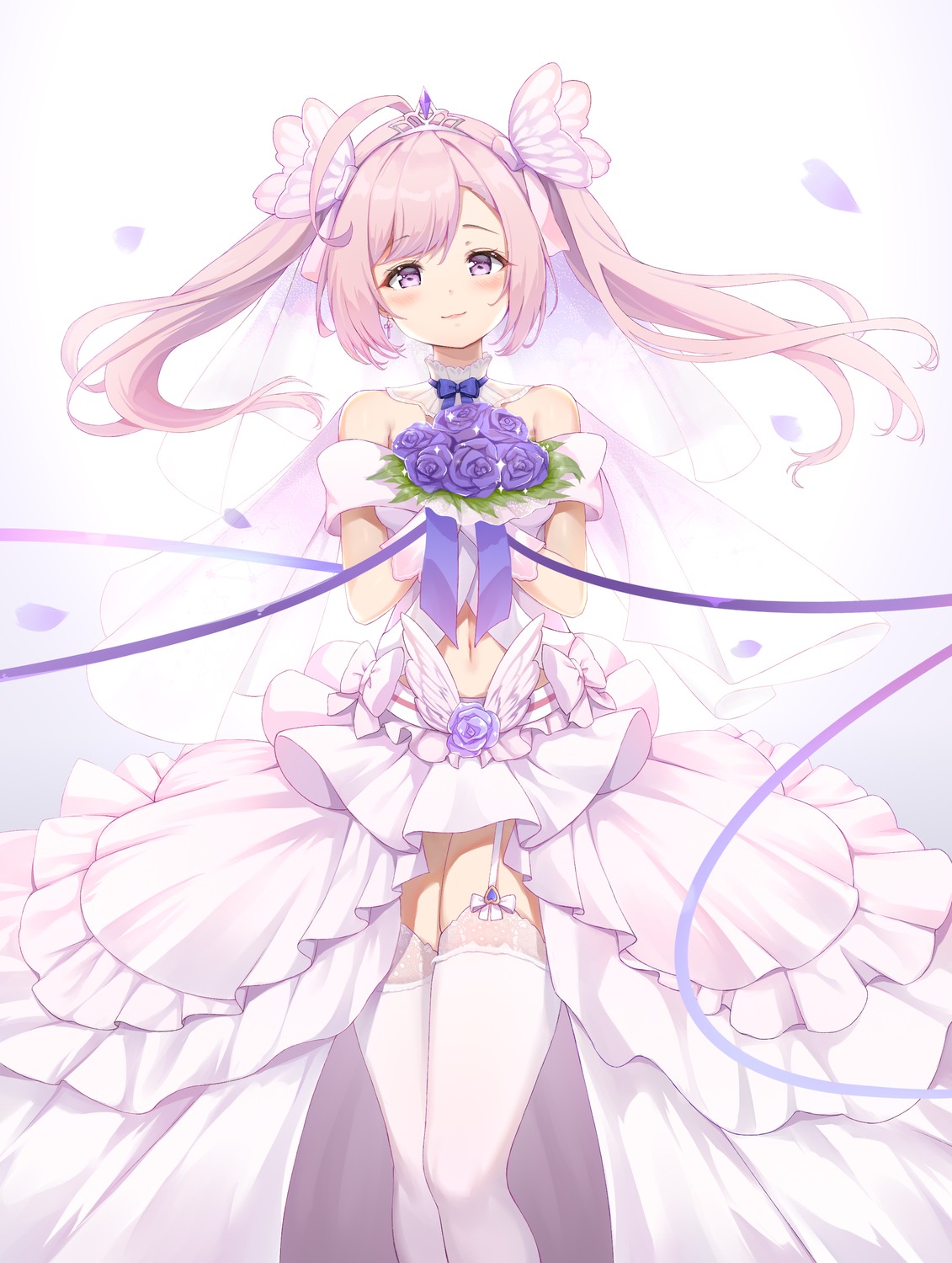 azur_lane, dress, kanon_12361024, saratoga_(azur_lane), stockings, thighhighs, wedding_dress