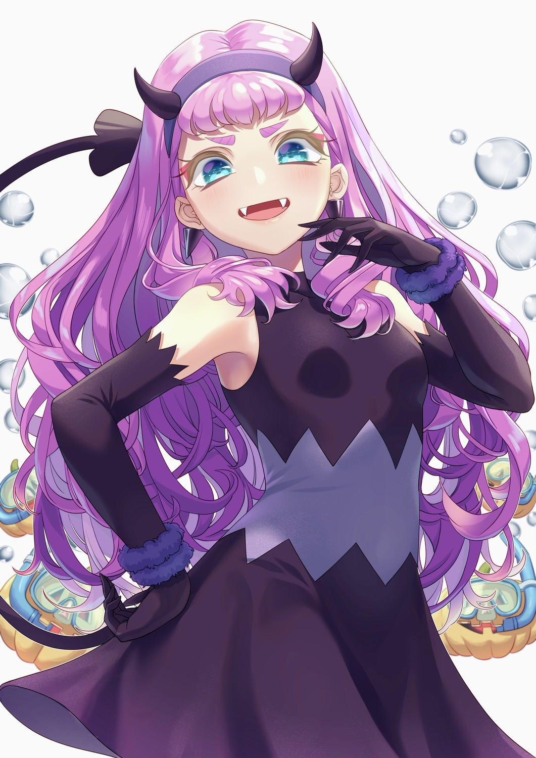 dress, halloween, horns, laura_(precure), precure, tail, tropical-rouge!_precure, yoko-ya_manjirou