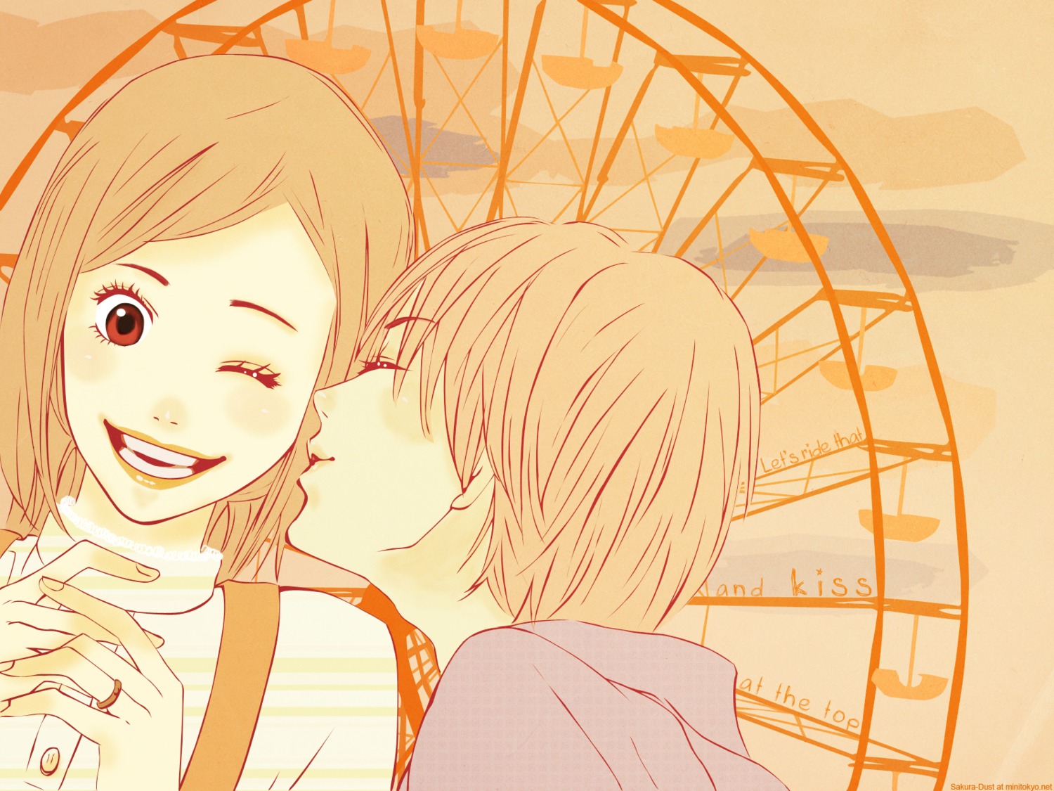 koizumi_risa, lovely_complex, nakahara_aya, ootani_atsushi, wallpaper, watermark
