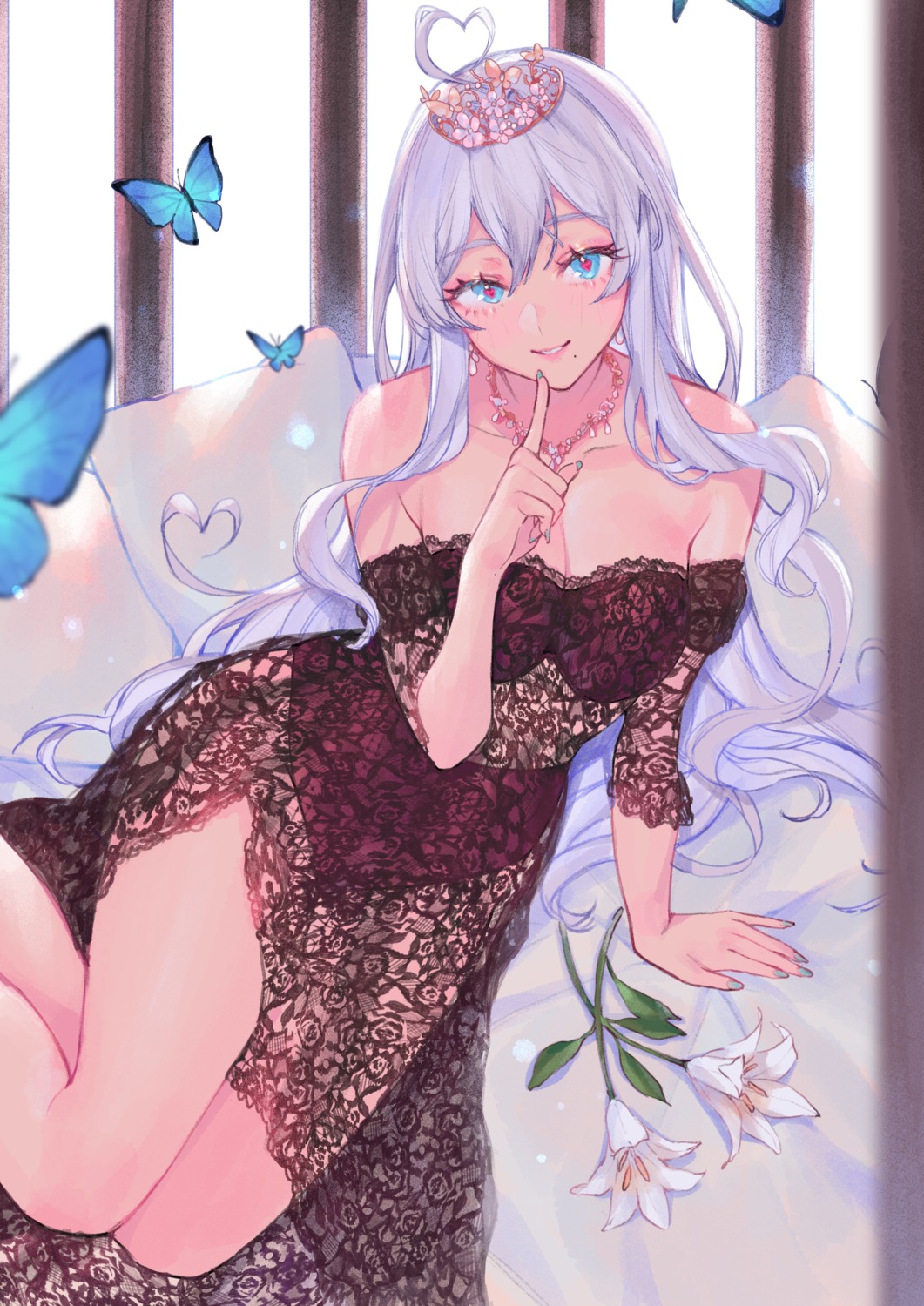 bra, dress, pantsu, see_through, uni_(omochi_unicorn)