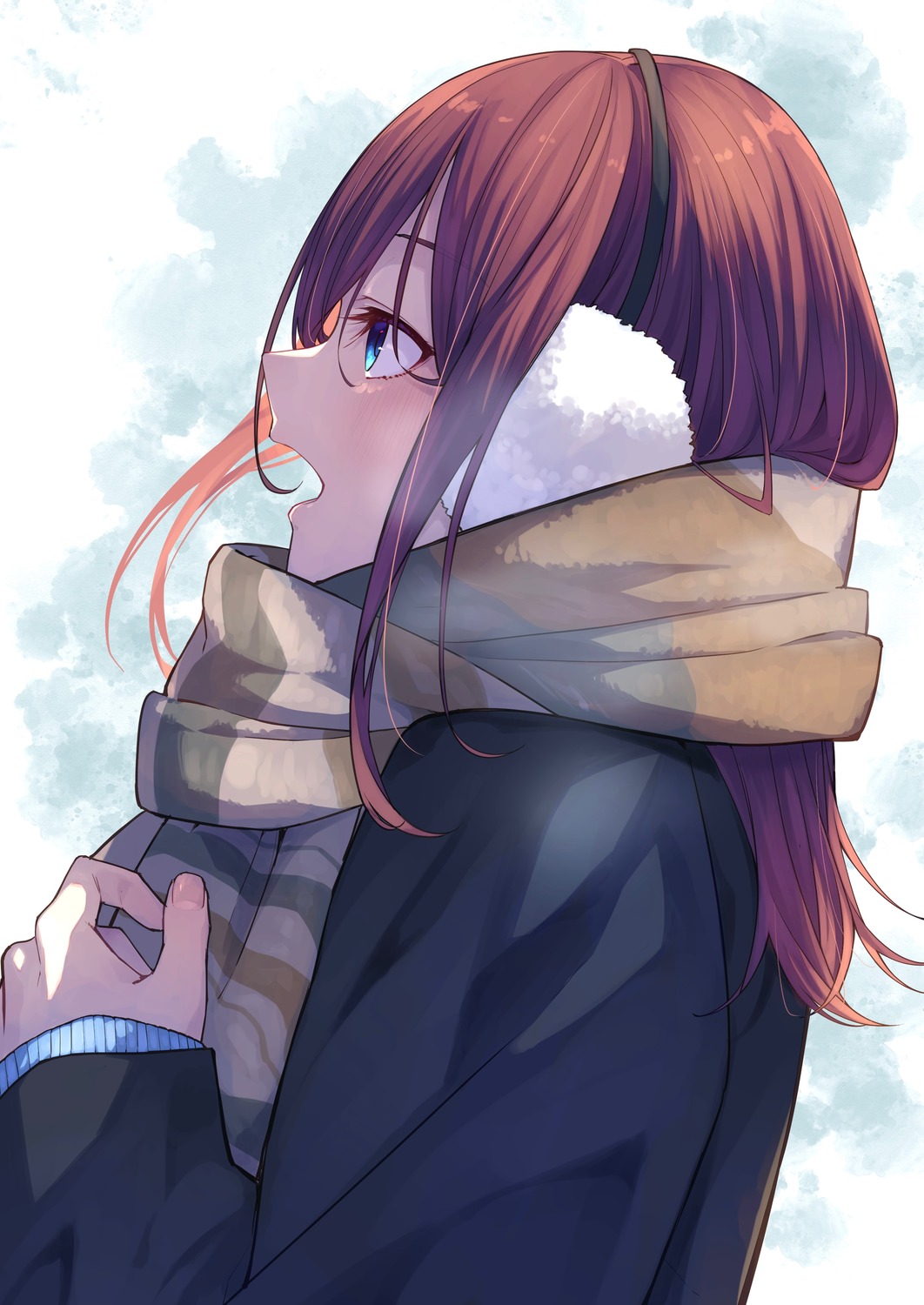 5-toubun_no_hanayome, nakano_miku, seifuku, sweater, tamago_sando