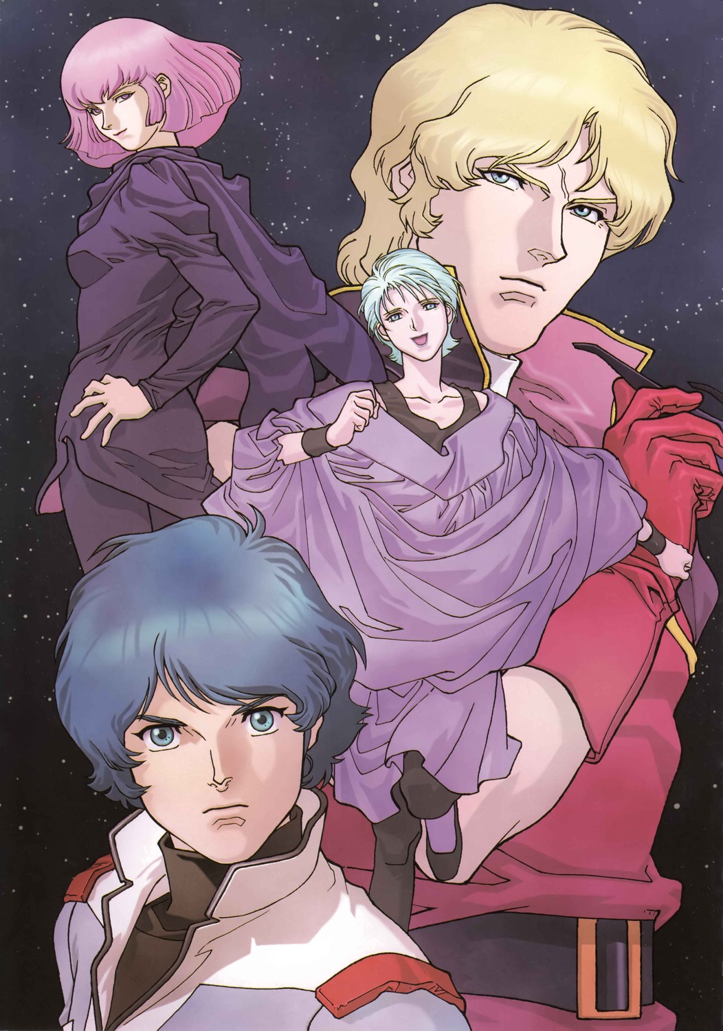 char_aznable, four_murasame, gundam, haman_karn, kamille_bidan, kitazume_hiroyuki, zeta_gundam