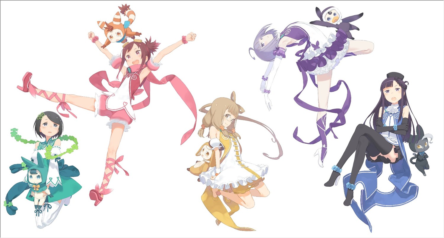 darren, heels, hioka_aoi, kominato_isumi, kuroboshi_kouhaku, luchia, megane, oumichi_asahi