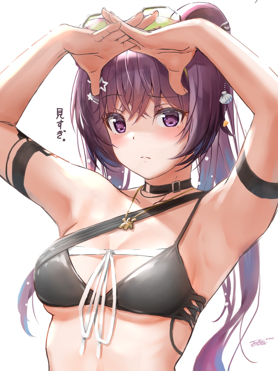 animal_ears, arknights, bikini_top, lin_yuhsia_(arknights), megane, swimsuits, yukinoshiro