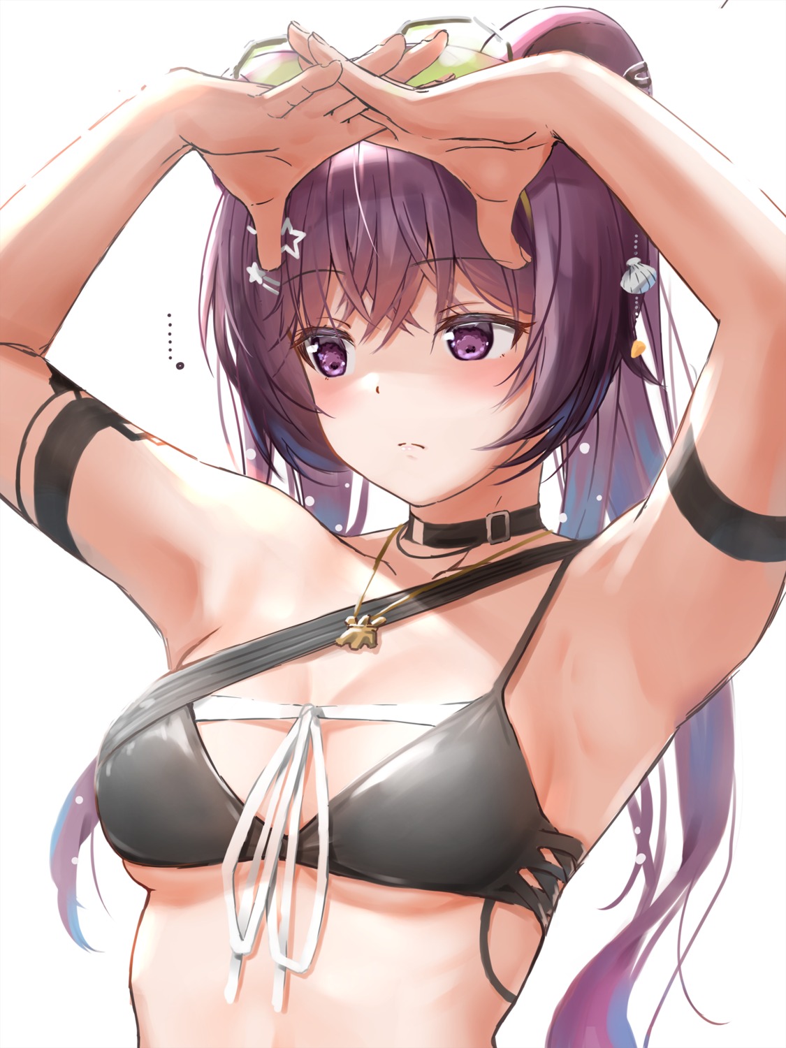 animal_ears, arknights, bikini_top, lin_yuhsia_(arknights), megane, swimsuits, yukinoshiro