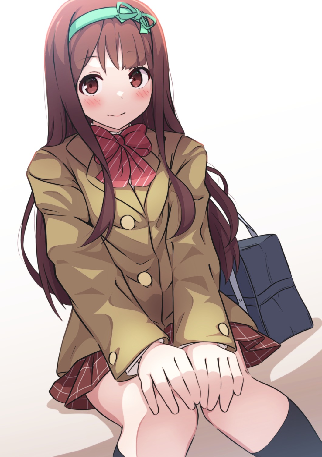 gyorui_(katsuwo_drawing), seifuku, tanaka_kotoha, the_idolm@ster, the_idolm@ster_million_live!
