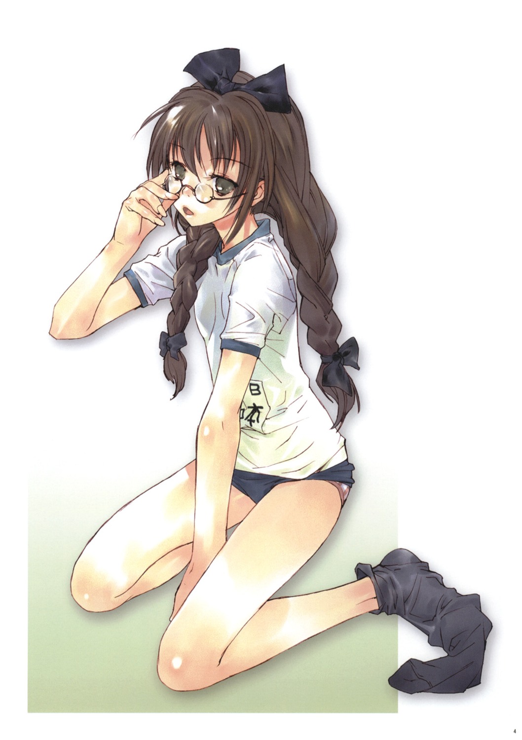 gym_uniform, hapoi-dokoro, megane, okazaki_takeshi, pantsu, shimapan