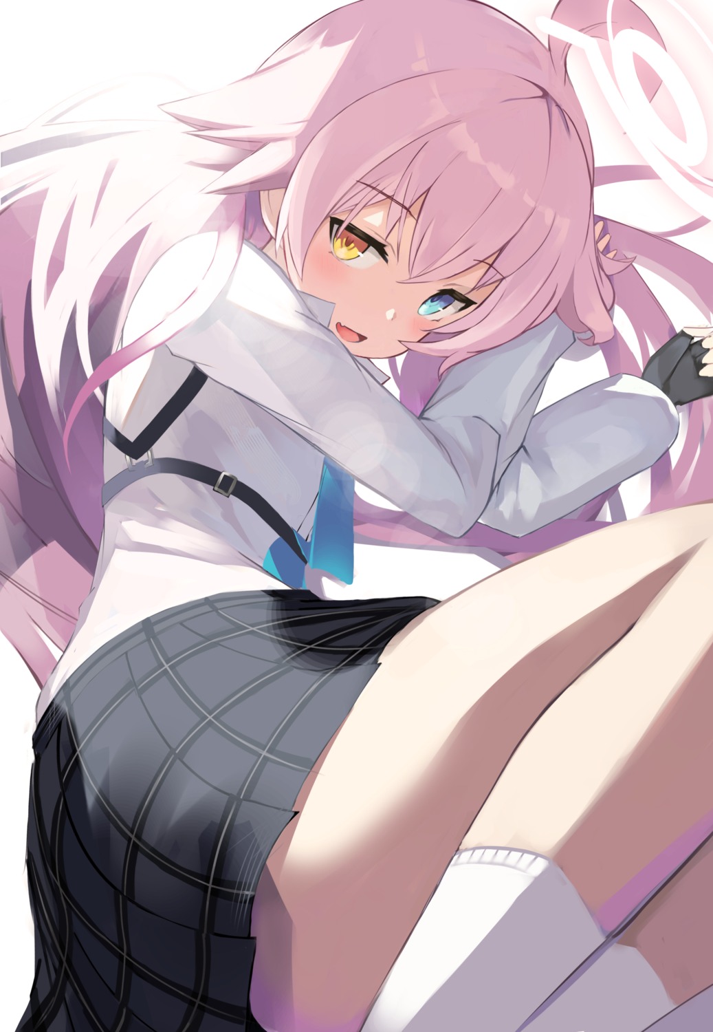 blue_archive, darudana, halo, heterochromia, seifuku, takanashi_hoshino
