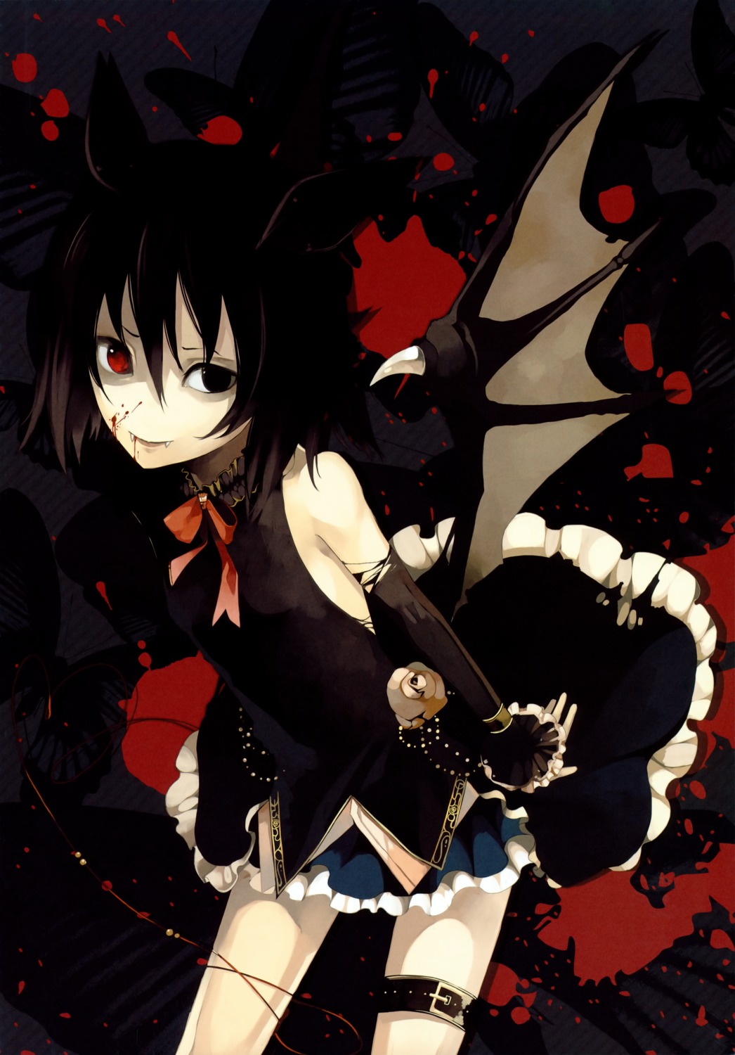 animal_ears, heterochromia, i.s.w, riku