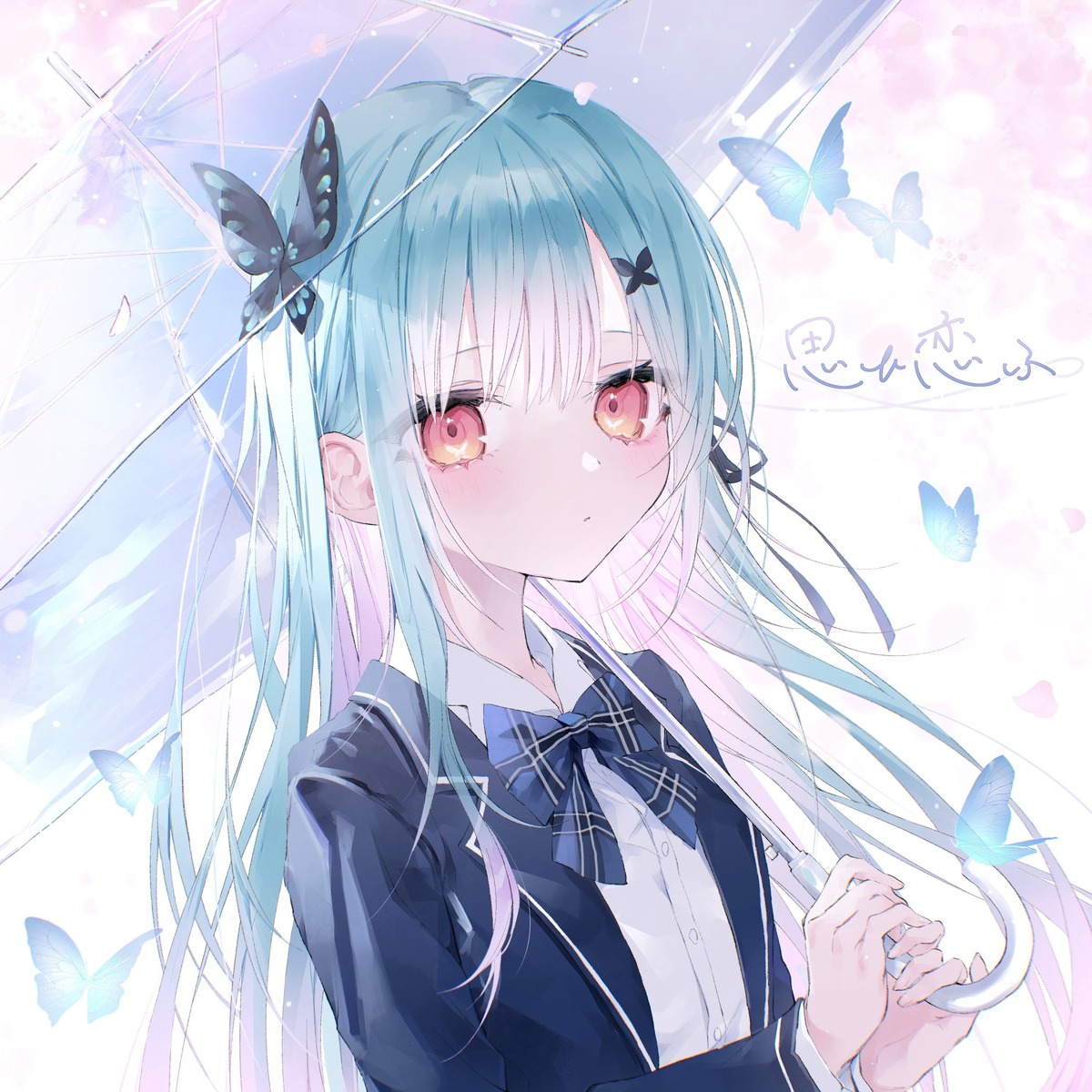 disc_cover, hololive, seifuku, si10ra, umbrella, uruha_rushia