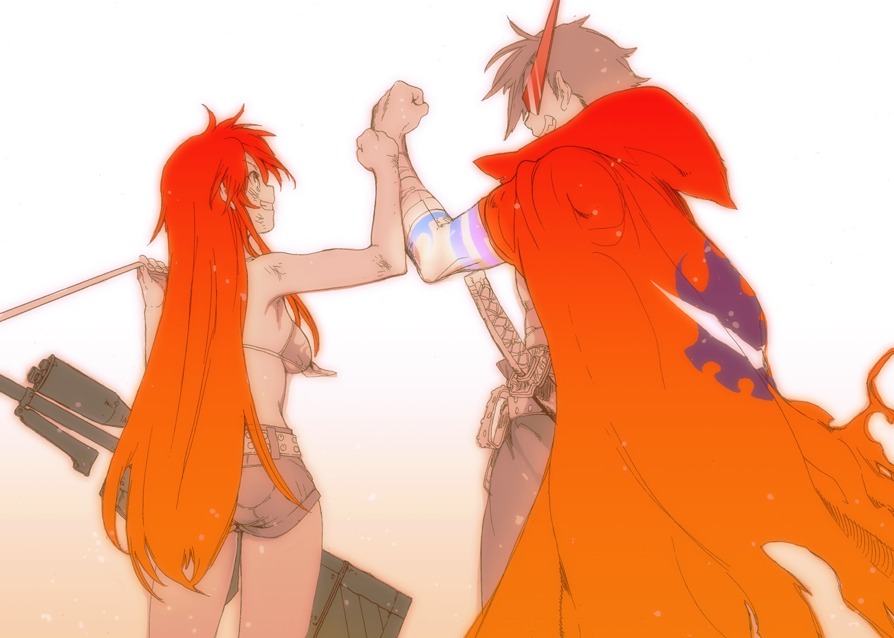 bikini_top, kamina, swimsuits, tengen_toppa_gurren_lagann, yoko, yuriko