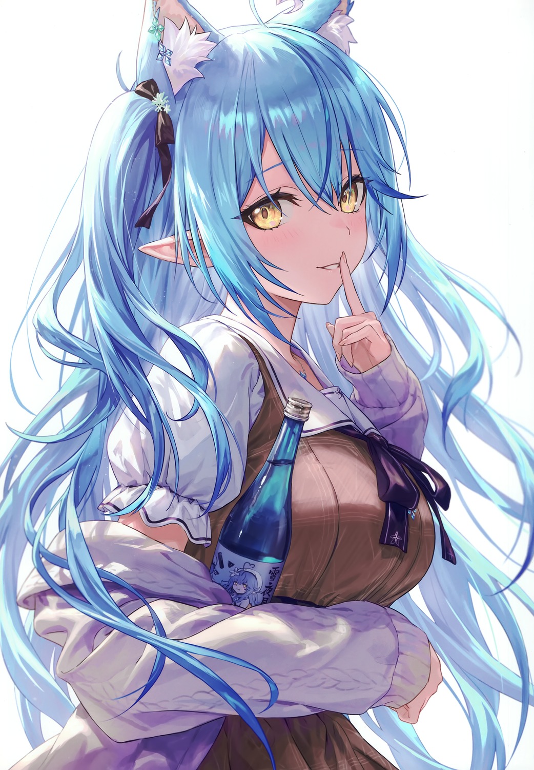 animal_ears, elf, guchico, hololive, nekomimi, pointy_ears, yukihana_lamy