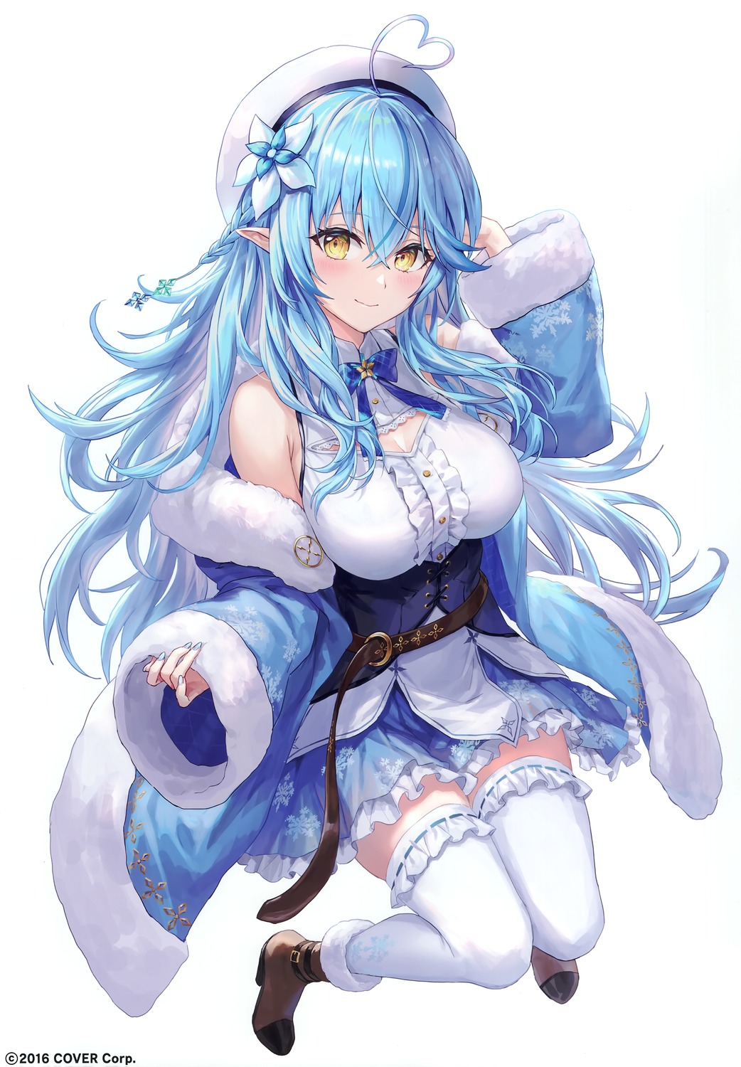 elf, guchico, hololive, pointy_ears, thighhighs, yukihana_lamy