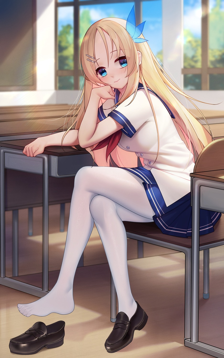 pantyhose, saratoga_(zhanjianshaonv), seifuku, xingchee, zhanjianshaonv