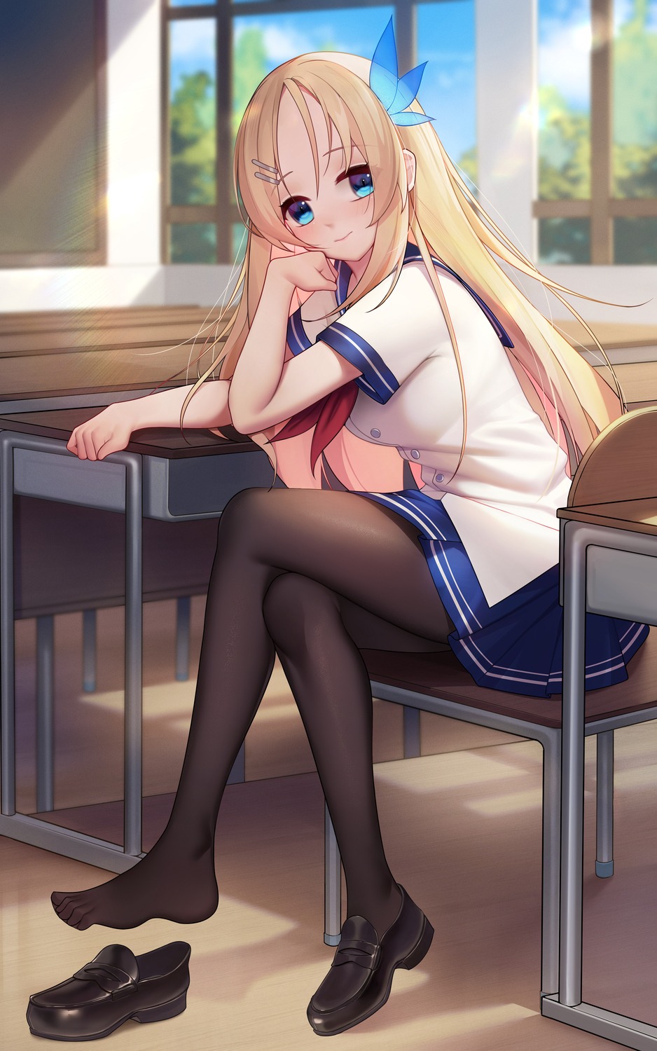 pantyhose, saratoga_(zhanjianshaonv), seifuku, xingchee, zhanjianshaonv