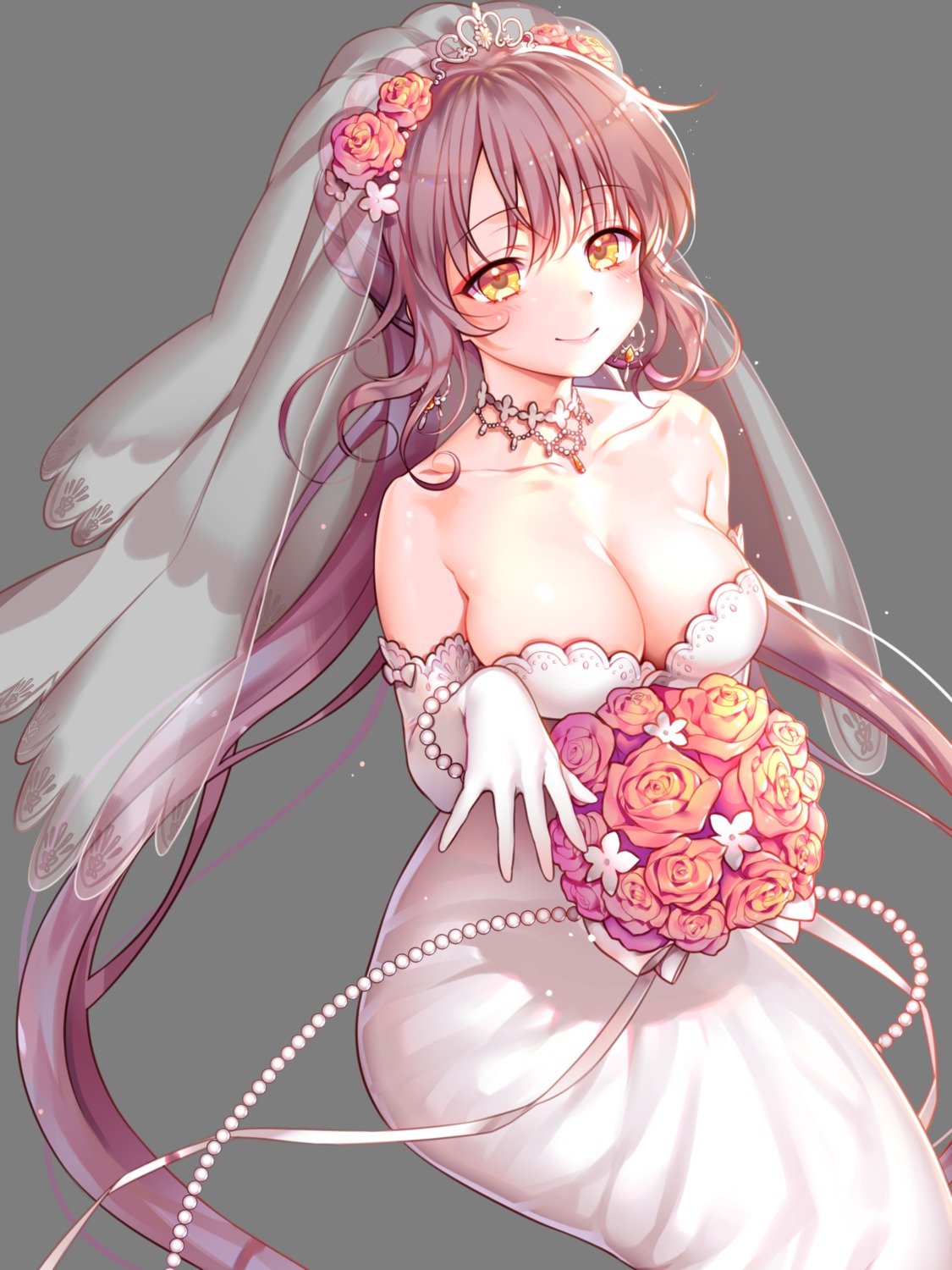 dress, elsword, no_bra, tanjel, transparent_png, wedding_dress