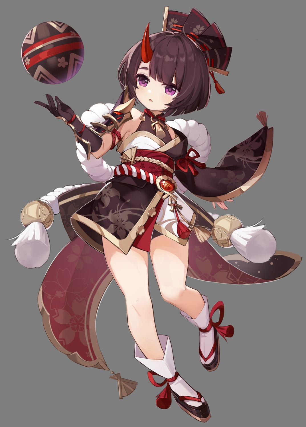 armor, horns, japanese_clothes, nahaki, transparent_png