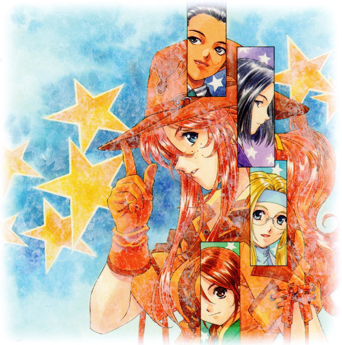 diana_caprice, gemini_sunrise, kujou_subaru, megane, rikaritta_aries, sagiitta_weinberg, sakura_taisen, sakura_taisen_v