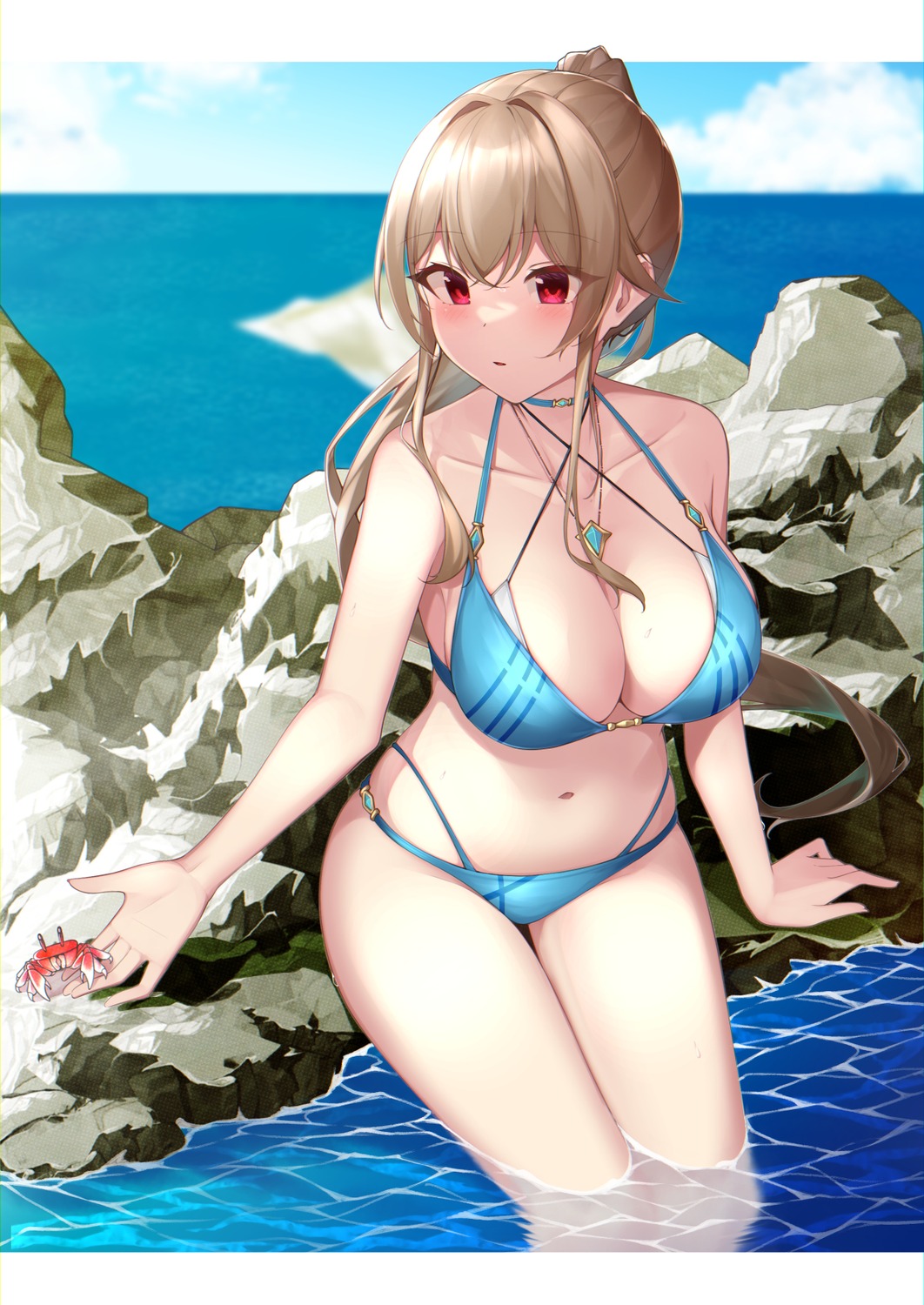 bikini, furen_e_lustario, misakisanakichi, nijisanji, swimsuits, wet