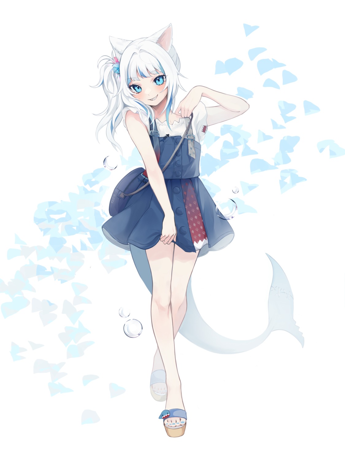 animal_ears, gawr_gura, hololive, hololive_english, nekomimi, tail, yoclesh
