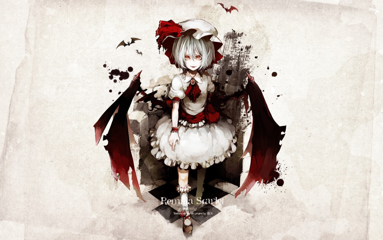 remilia_scarlet, riku, touhou, wallpaper, wings