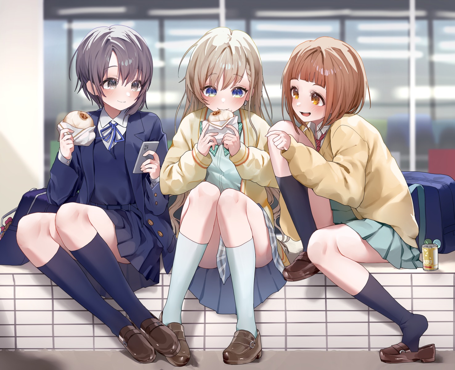 hisakawa_hayate, kitami_yuzu, ningen_mame, otokura_yuuki, seifuku, sweater, the_idolm@ster, the_idolm@ster_cinderella_girls