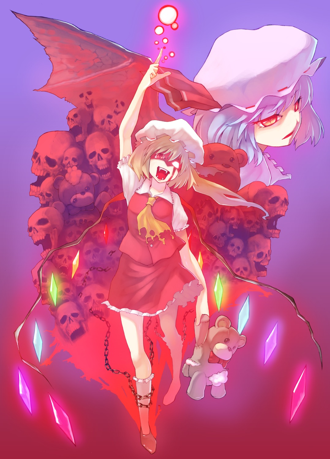 flandre_scarlet, remilia_scarlet, takeda, touhou