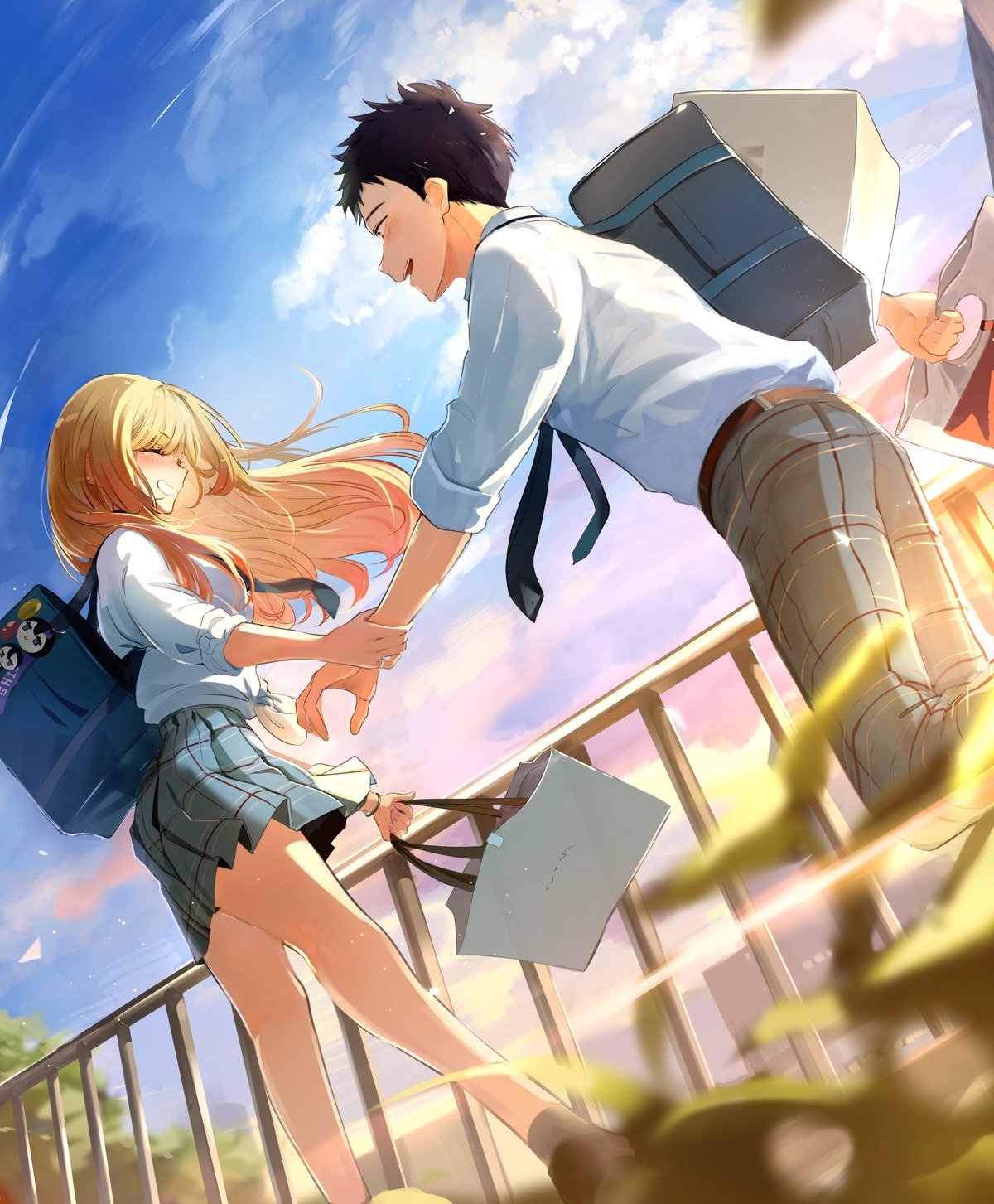 gojou_wakana, kitagawa_marin, seifuku, sono_bisque_doll_wa_koi_wo_suru, tasuku_(otomebotan)