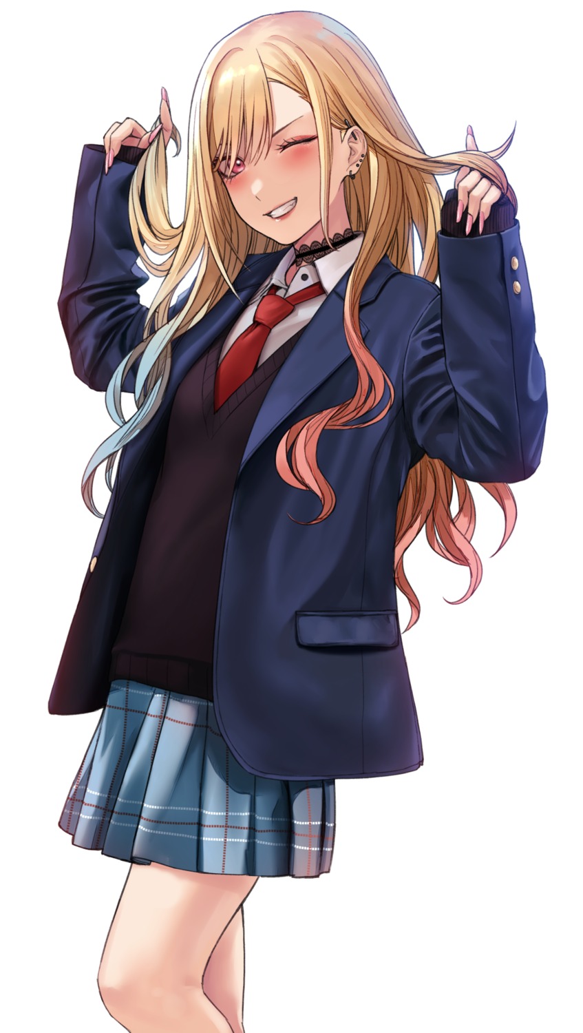 applekun, kitagawa_marin, seifuku, sono_bisque_doll_wa_koi_wo_suru, sweater