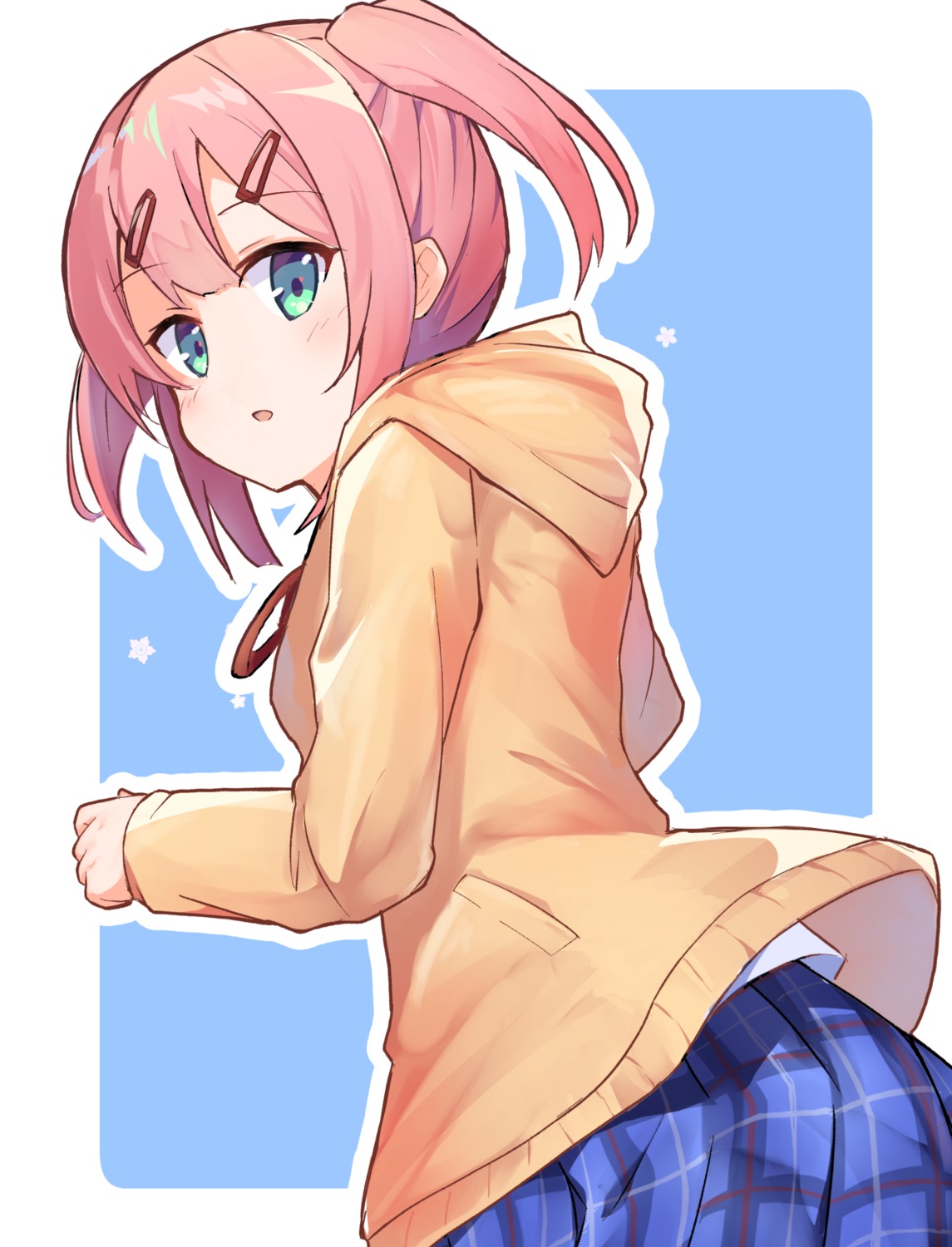 chiyoda_momo, haemori_ako, machikado_mazoku, seifuku, sweater