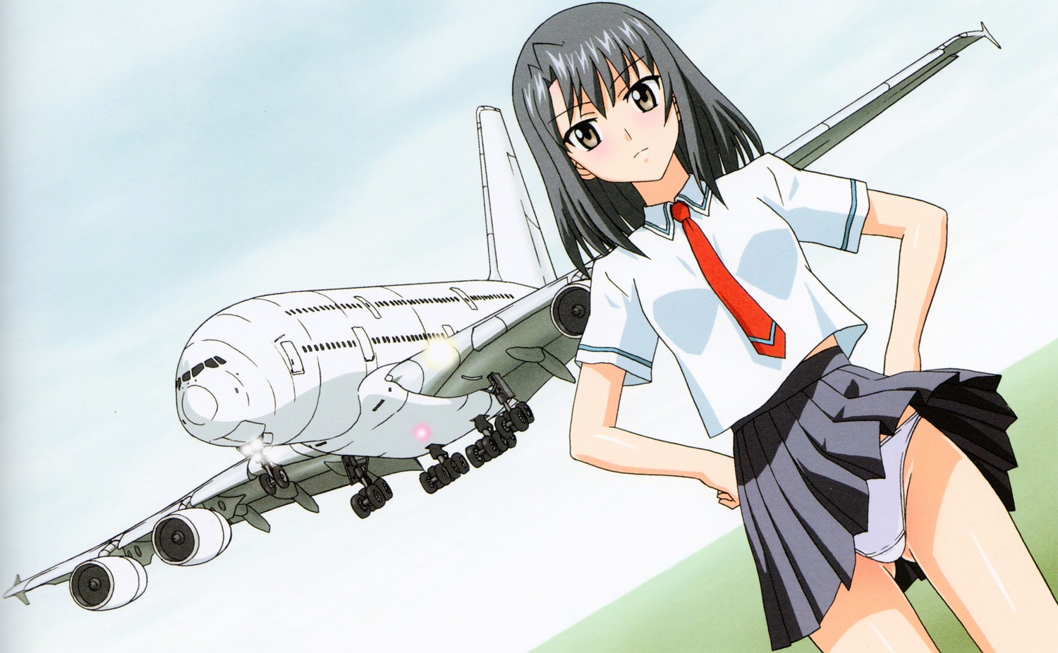 mecha, pantsu, seifuku, skirt_lift, stratos_4, yamauchi_noriyasu