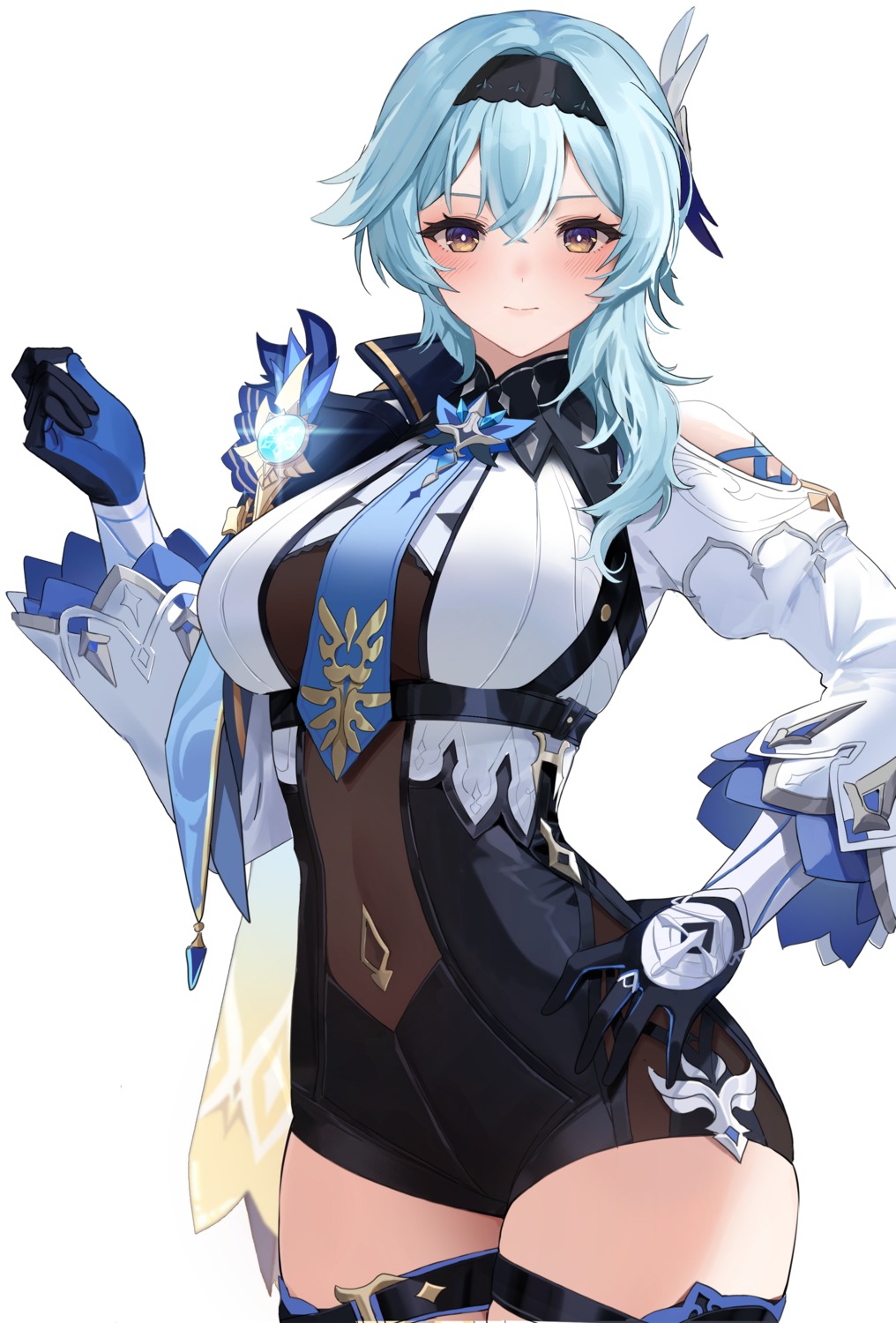 eula, garter, genshin_impact, karacak