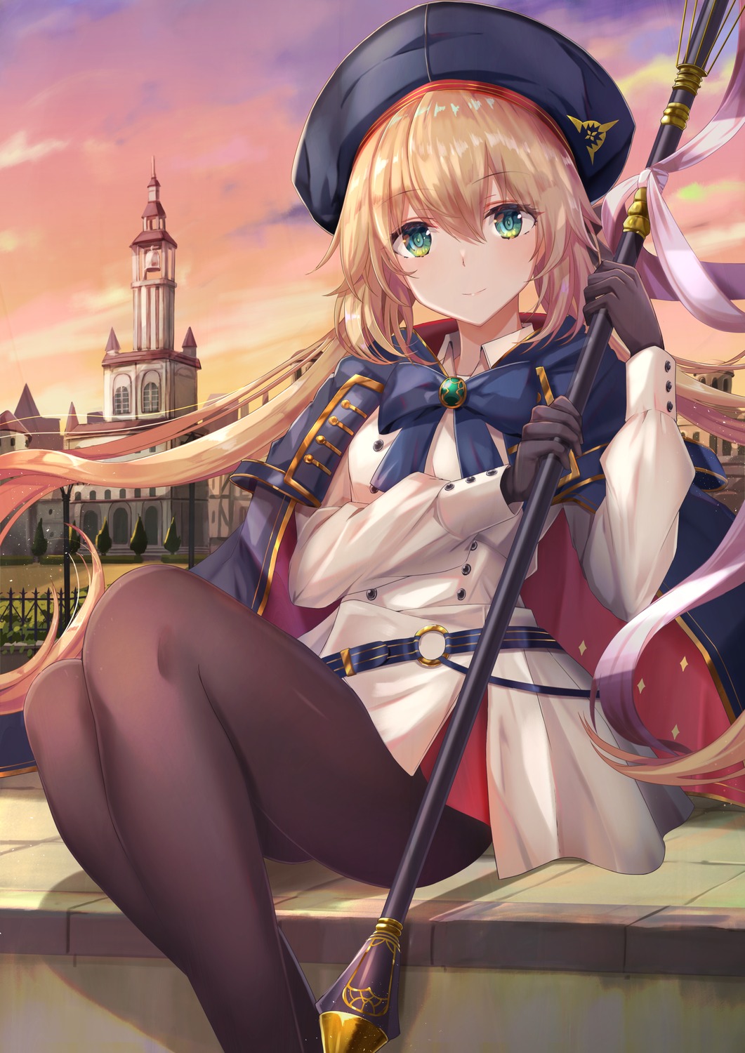 artoria_caster_(fate), fate/grand_order, pantyhose, torottye, uniform, weapon