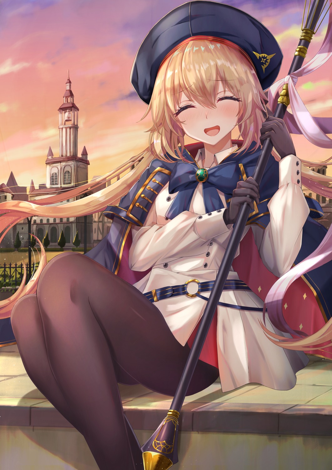 artoria_caster_(fate), fate/grand_order, pantyhose, torottye, uniform, weapon