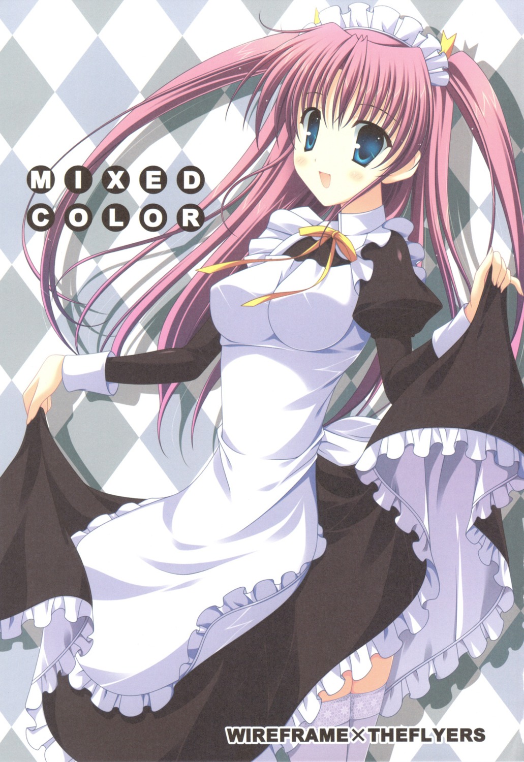 maid, naruse_mamoru, the_flyers, thighhighs, wireframe