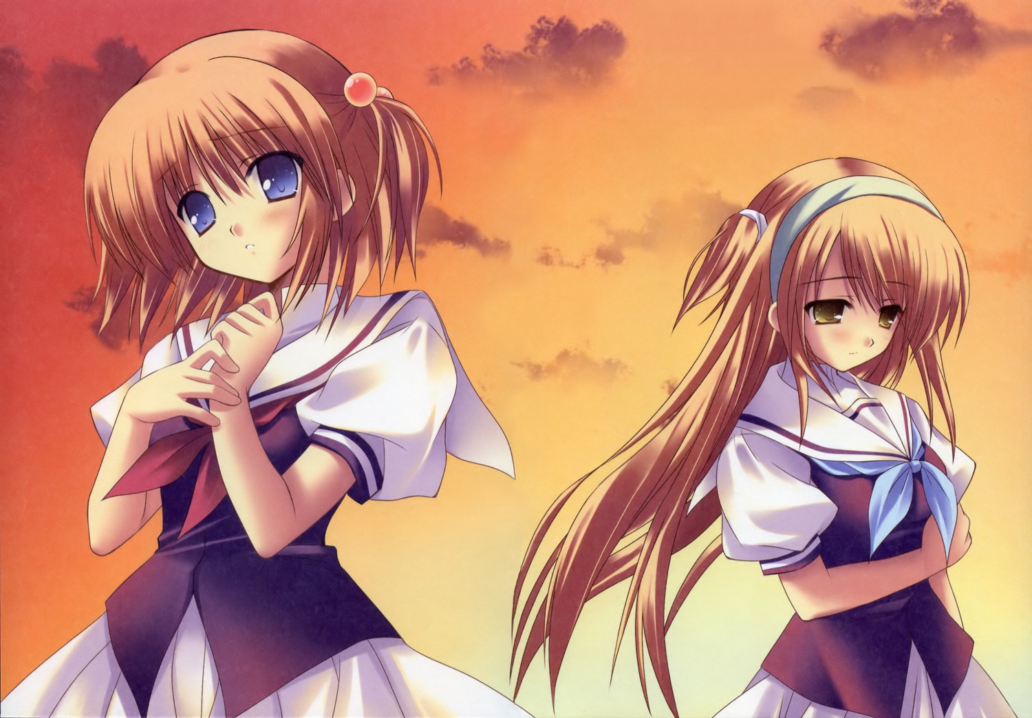 detexted, moshimo_ashita_ga_hare_naraba, nonosaki_akiho, nonosaki_tsubasa, seifuku, spread_pink, zinno