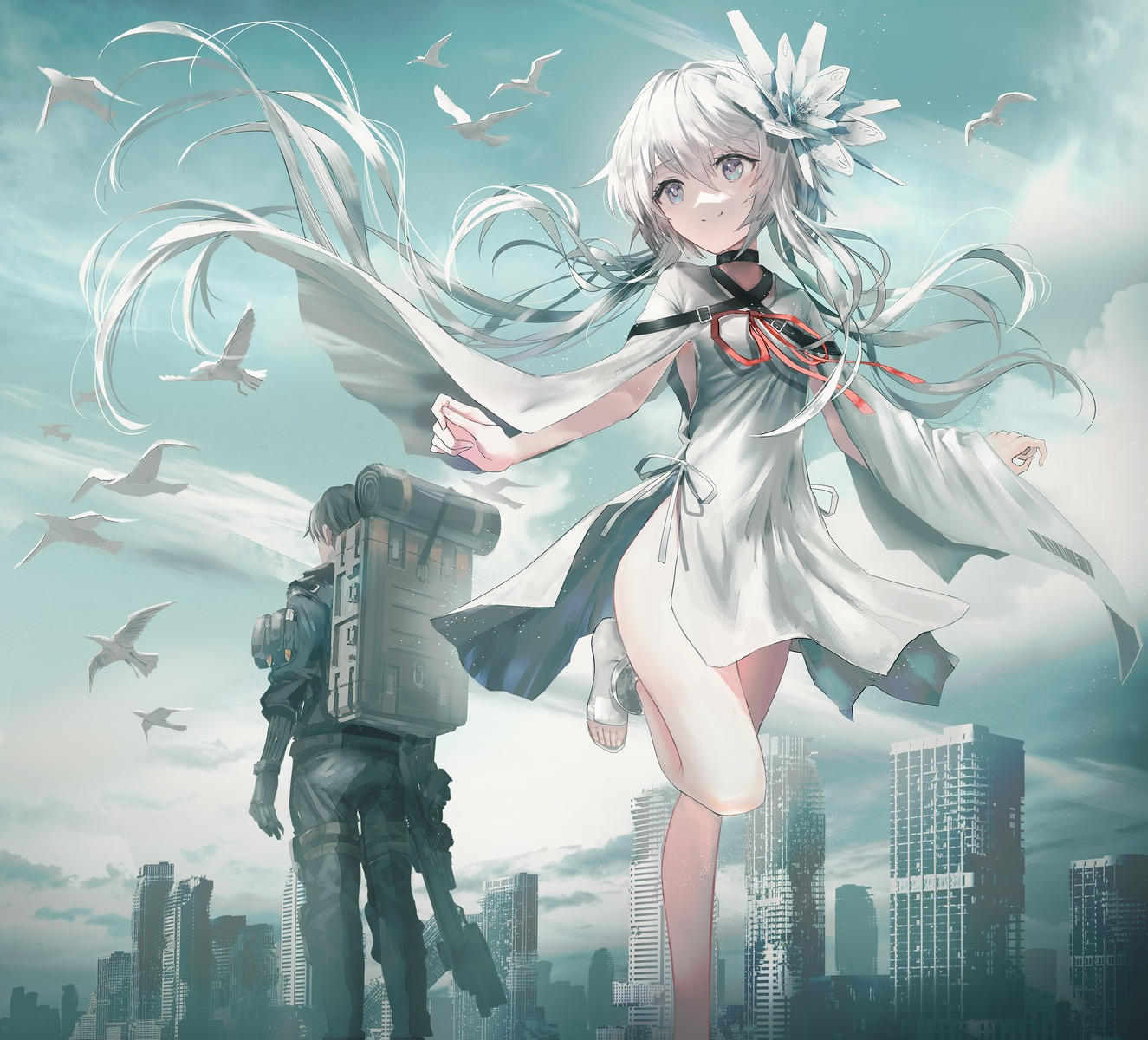 dress, key, philia_(tsui_no_stella), skirt_lift, swav, tsui_no_stella