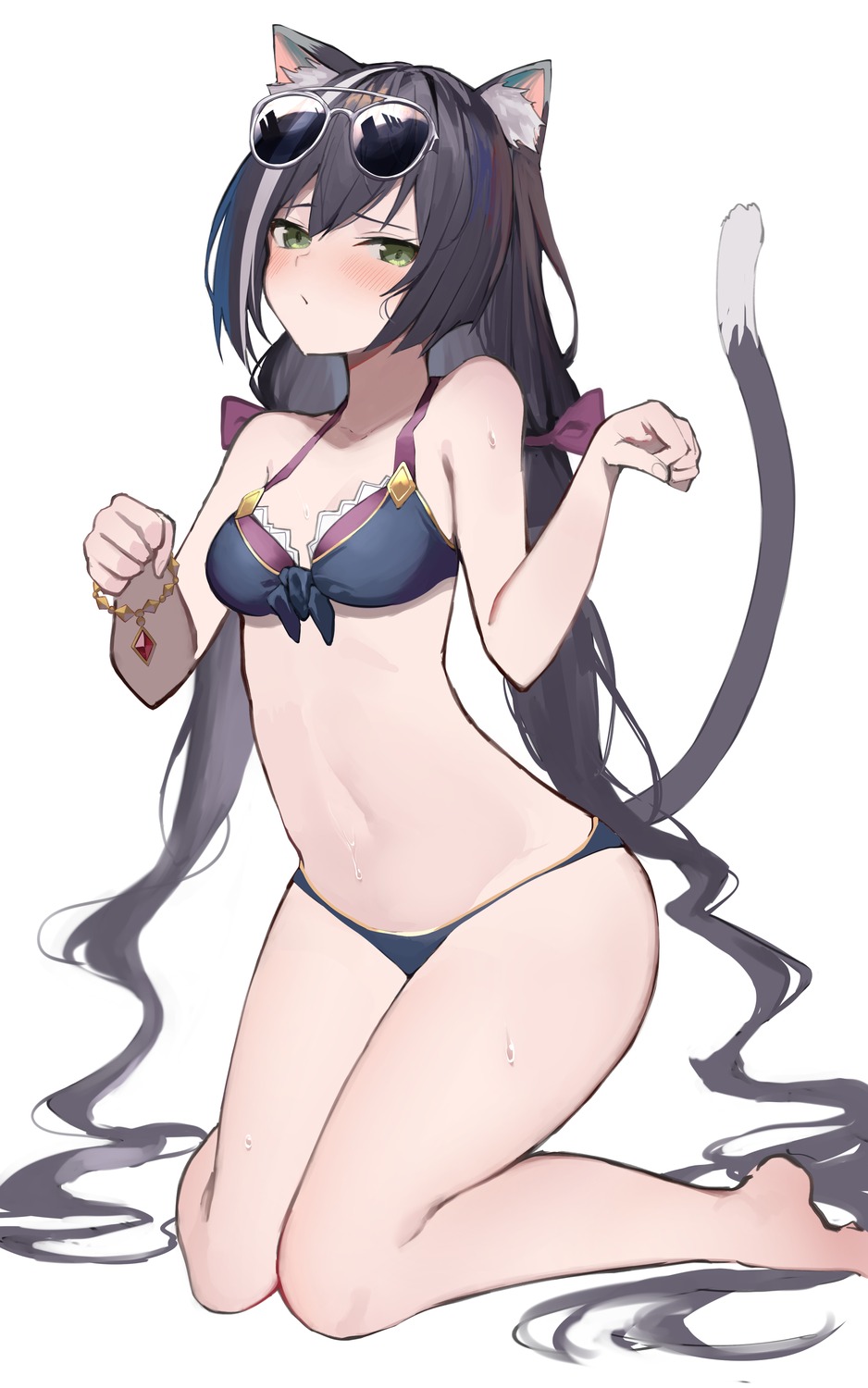 amagasa_yun, animal_ears, bikini, karyl_(princess_connect), megane, nekomimi, princess_connect!, princess_connect!_re:dive