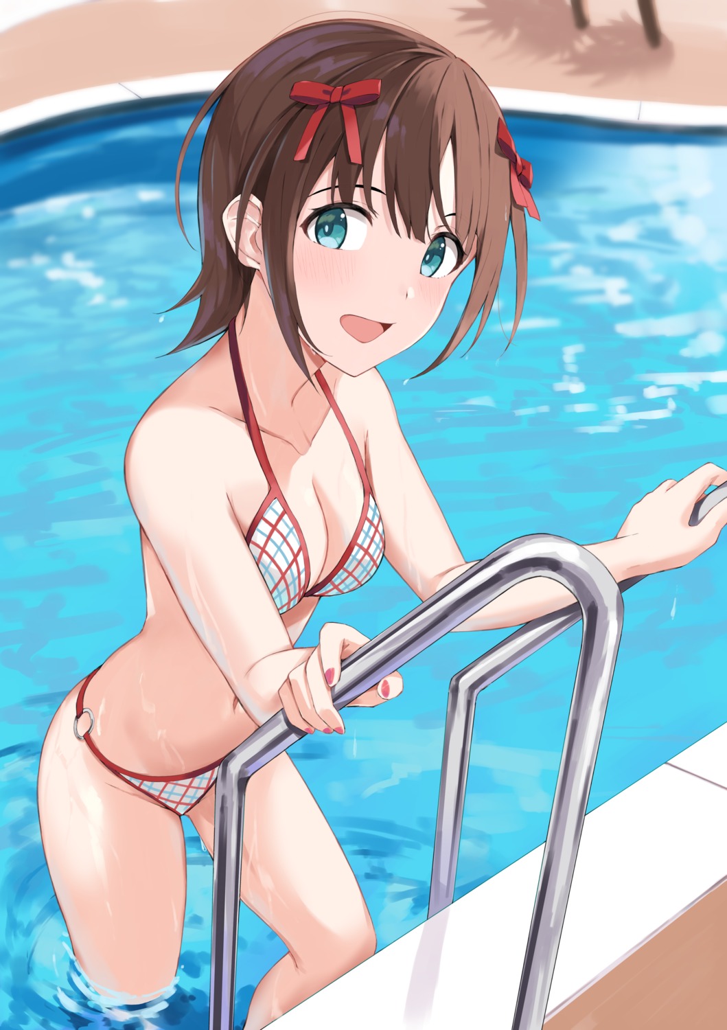 amami_haruka, bikini, cleavage, marie_(pixiv31942978), swimsuits, the_idolm@ster, wet