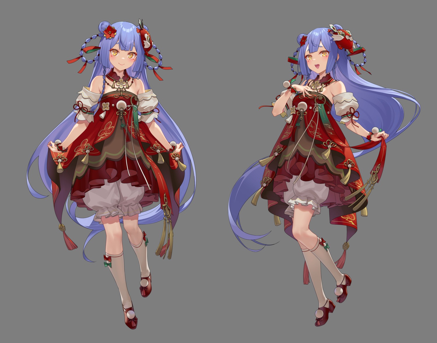 azusa_(virtuareal), bloomers, frostcyco, japanese_clothes, transparent_png, virtuareal, virtuareal_link