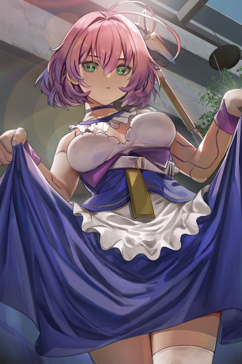 nanaken_nana, no_game_no_life, skirt_lift, stephanie_dora, thighhighs