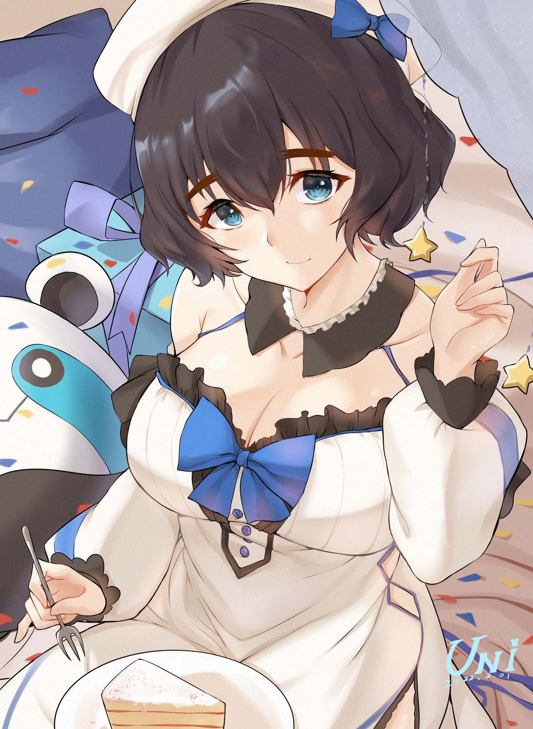 cleavage, dress, shiina_mayuri, steins;gate, unique_(pixiv12704744)