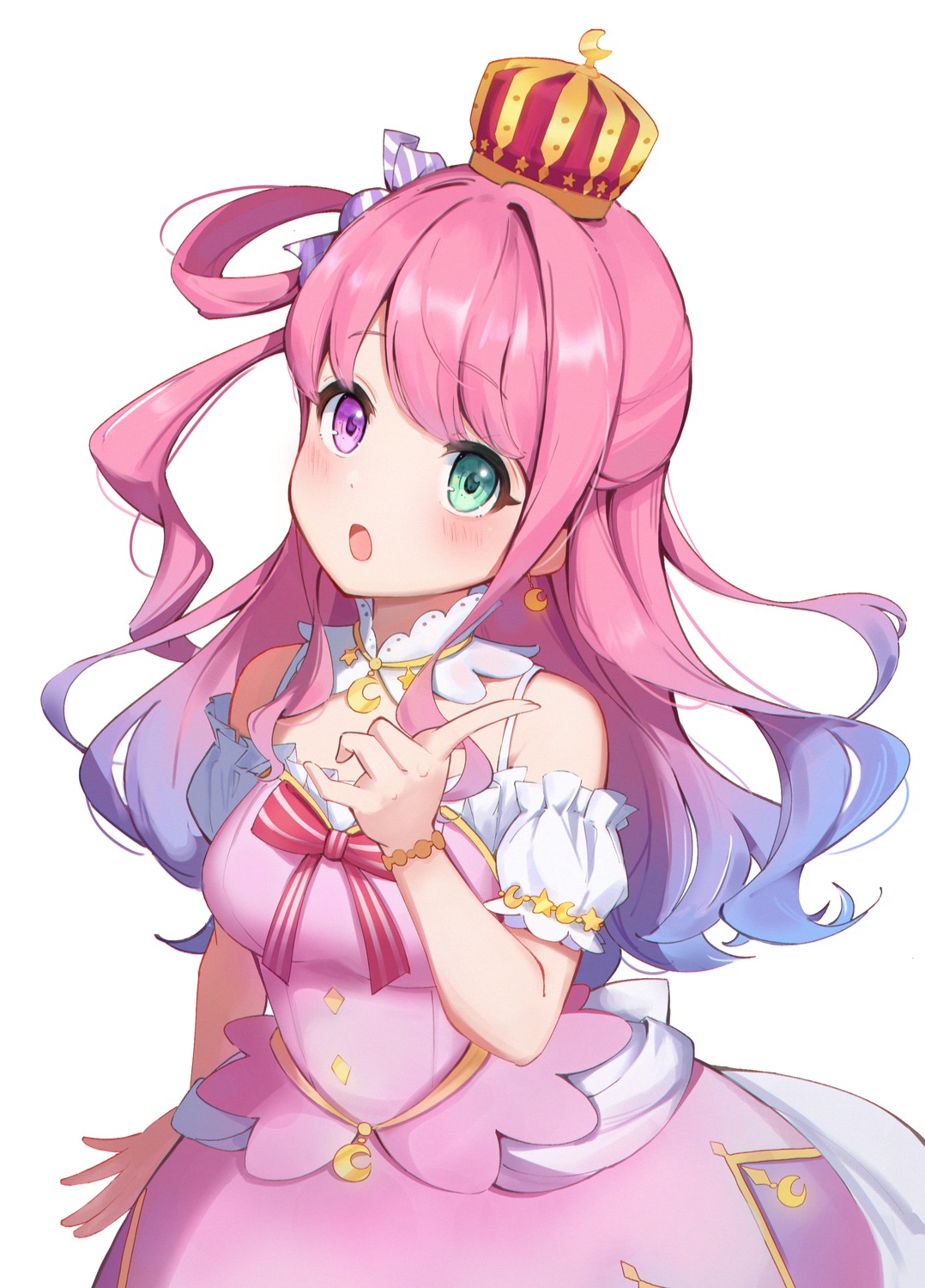 dress, heterochromia, himemori_luna, hololive, shyi
