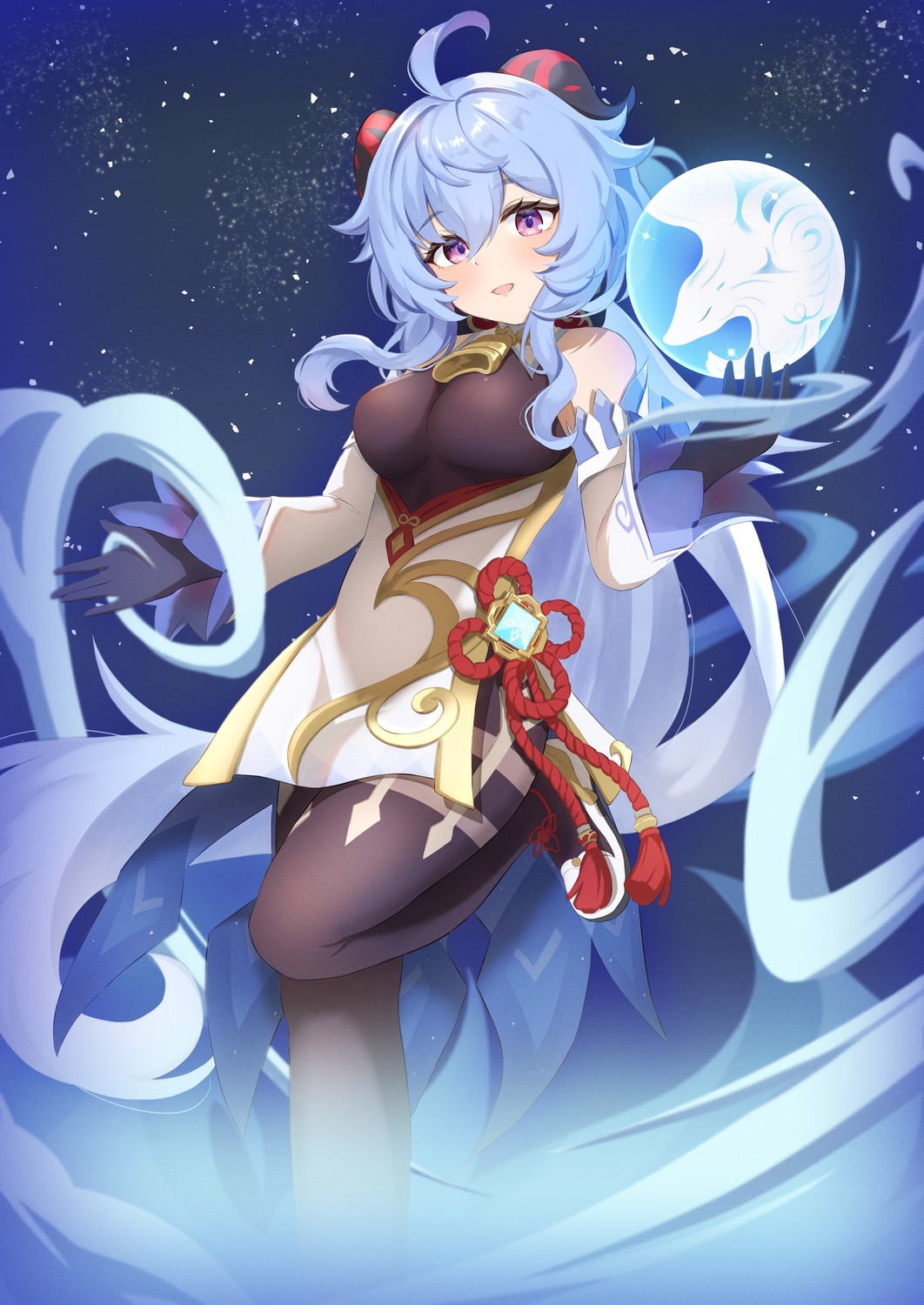 asian_clothes, bodysuit, elegant1266, ganyu, genshin_impact, horns