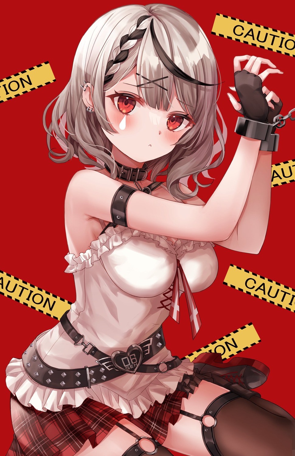 bondage, hololive, kebaboishii, sakamata_chloe, stockings, thighhighs