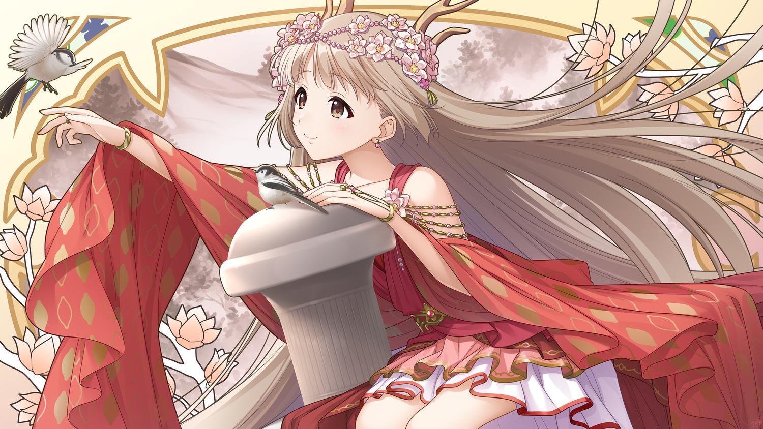dress, horns, mikapoe, the_idolm@ster, the_idolm@ster_cinderella_girls, yorita_yoshino