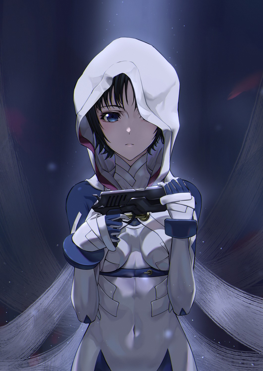 bodysuit, gun, mardock_scramble, rune_balot, tooku0